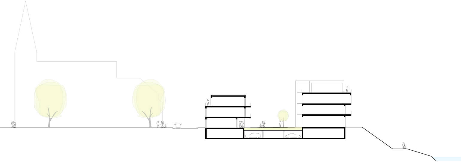 Querschnitt mit Bezug zum Rhein